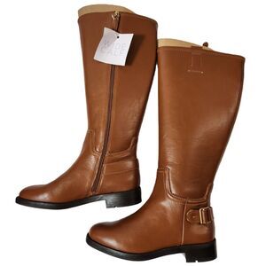 Franco Sarto Stretch Knee‑High Wide Calf Boots Women’s Size 6 Cognac